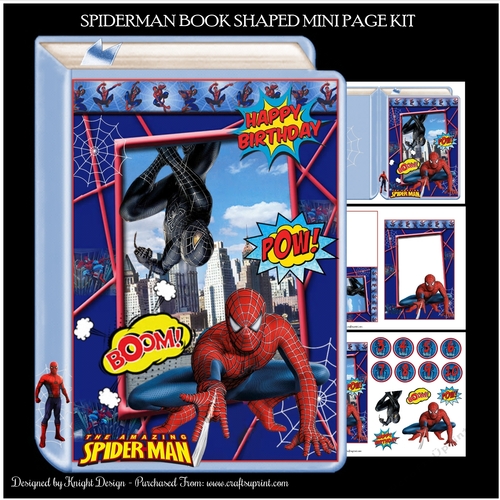 Spiderman Book Shaped Mini Page Kit