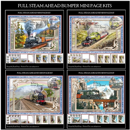 Full Steam Ahead Bumper Mini Page Kits