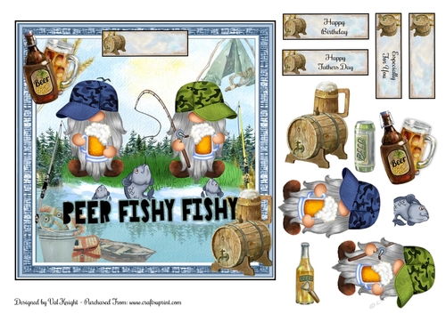 Beer Fishy Fishy Card Front