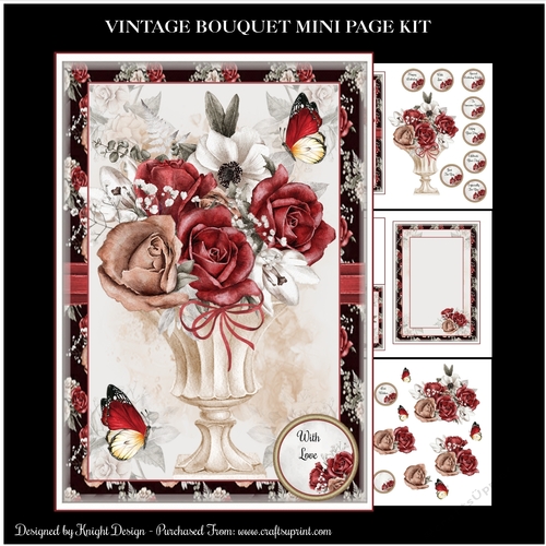 Vintage Bouquet Mini Page Kit