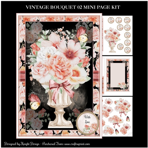 Vintage Bouquet 02 Mini Page Kit