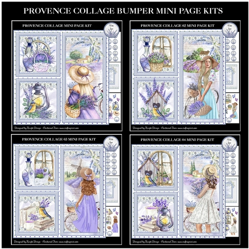 Provence Collage Bumper Mini Page Kits