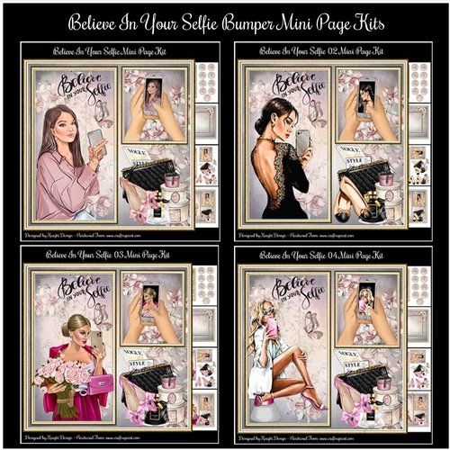 Believe In Your Selfie Bumper Mini Page Kits
