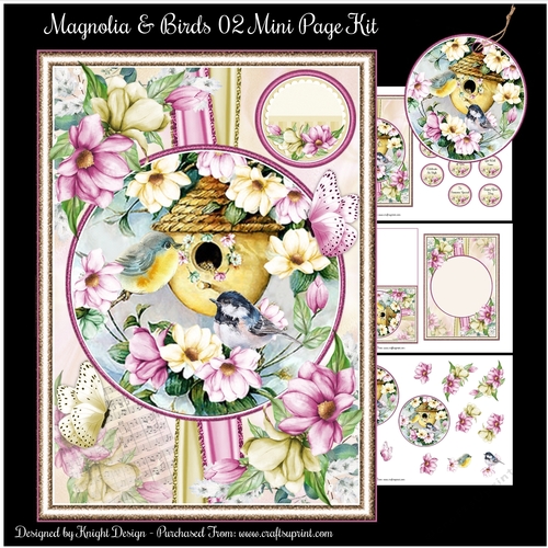 Magnolia & Birds 02 Mini Page Kit