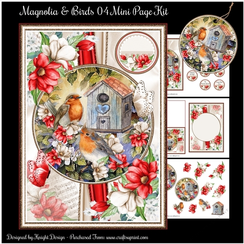 Magnolia & Birds 04 Mini Page Kit