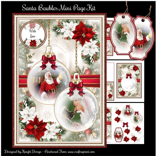 Santa Baubles Mini Page Kit