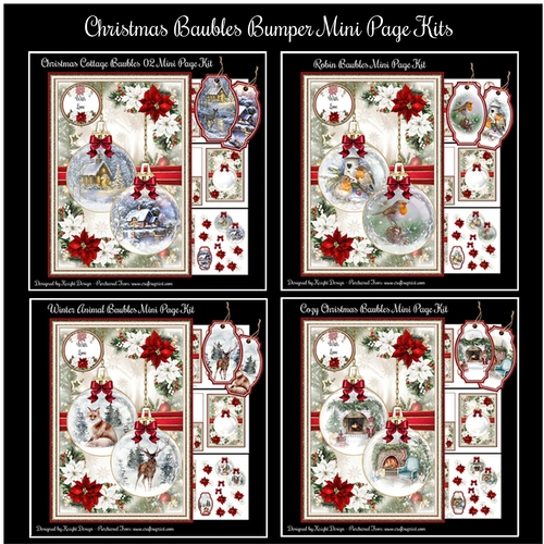 Christmas Baubles Bumper Mini Page Kits