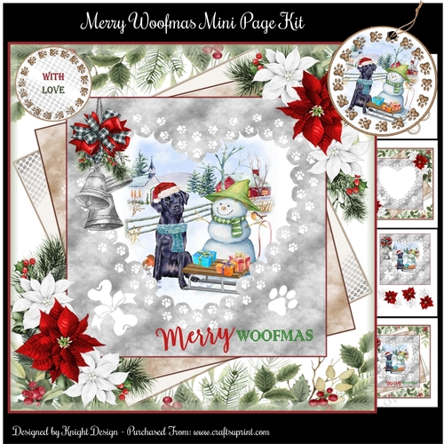 Merry Woofmas Mini Page Kit 