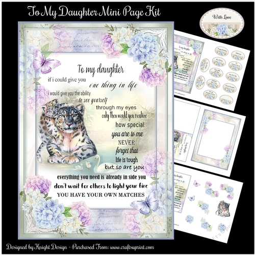 To My Daughter Mini Page Kit