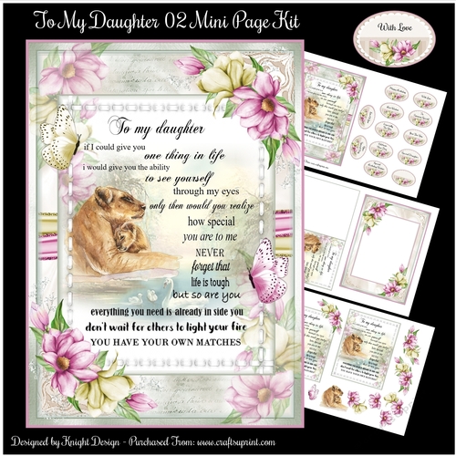 To My Daughter 02 Mini Page Kit