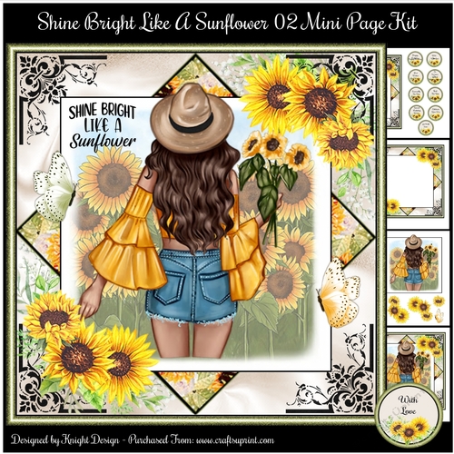 Shine Bright Like A Sunflower 02 Mini Page Kit 