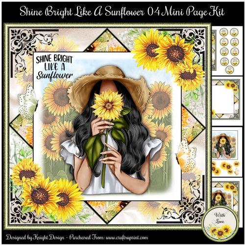 Shine Bright Like A Sunflower 04 Mini Page Kit 