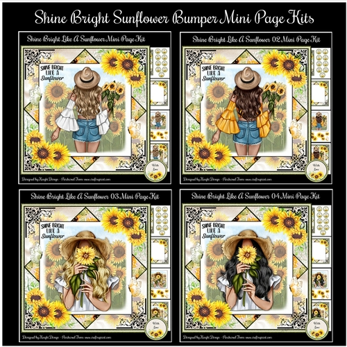 Shine Bright Sunflower Bumper Mini Page Kits 