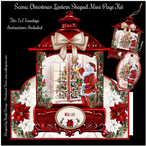 Scenic Christmas Lantern Shaped Mini Page Kit