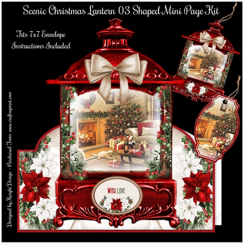 Scenic Christmas Lantern 03 Shaped Mini Page Kit 