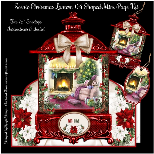 Scenic Christmas Lantern 04 Shaped Mini Page Kit 