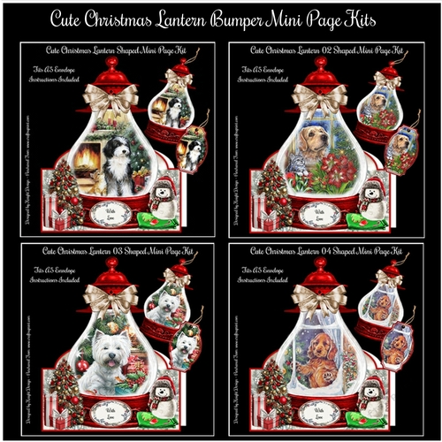Cute Christmas Lantern Bumper Mini Page Kits