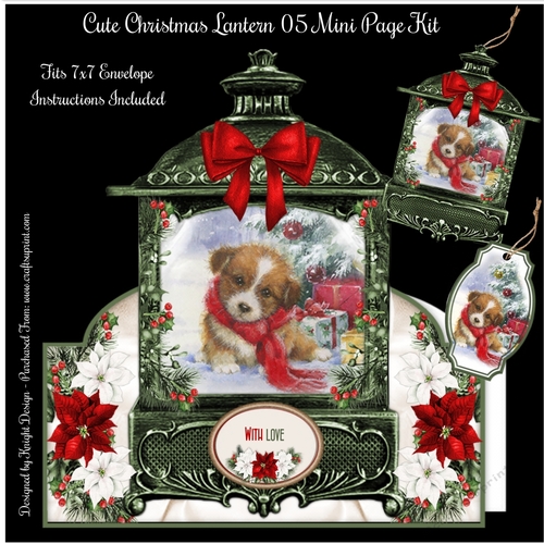 Cute Christmas Lantern 05 Shaped Mini Page Kit 