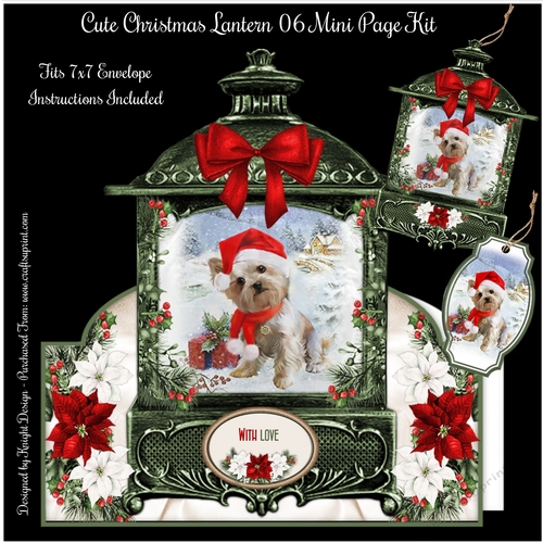 Cute Christmas Lantern 06 Shaped Mini Page Kit 