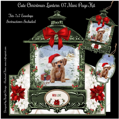 Cute Christmas Lantern 07 Shaped Mini Page Kit 
