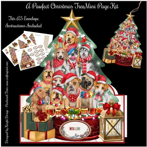 A Pawfect Christmas Tree Shaped Mini Page Kit