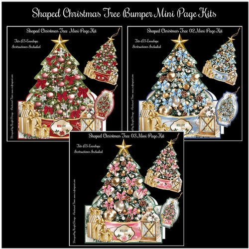 Shaped Christmas Tree Bumper Mini Page Kits