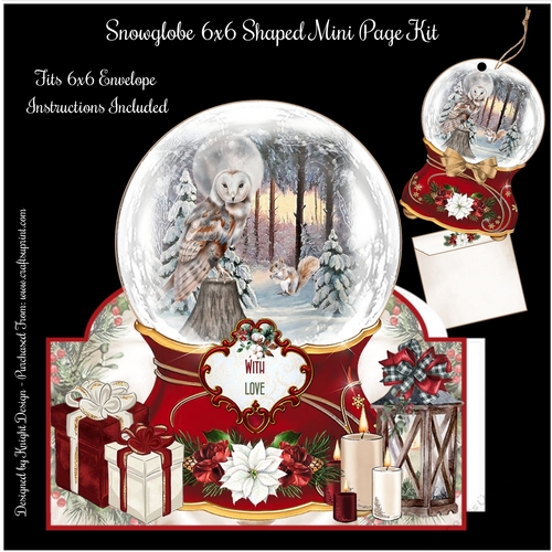 Snow Globe 6x6 Shaped Mini Page Kit