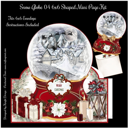 Snow Globe 04 6x6 Shaped Mini Page Kit