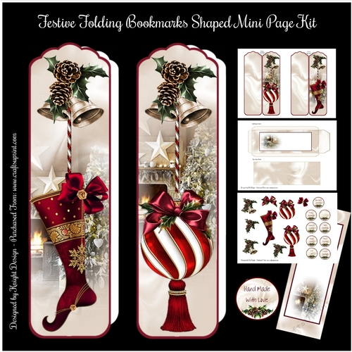 Festive Folding Bookmarks Mini Page Kit