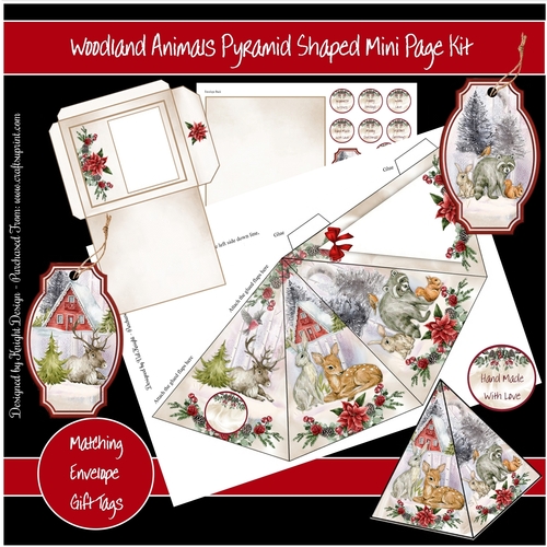 Woodland Animals Pyramid Shaped Mini Page Kit