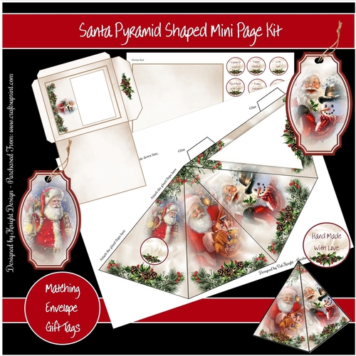 Santa Pyramid Shaped Mini Page Kit