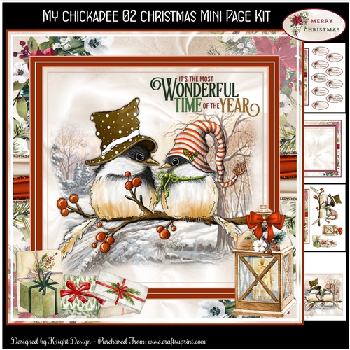 My Chickadee 02 Christmas Mini Page Kit