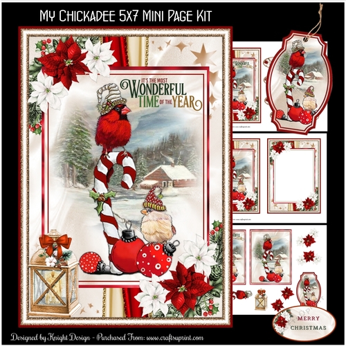 My Chickadee 5x7 Mini Page Kit