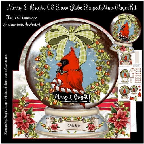 Merry & Bright Snow Globe 03 Shaped Mini Page Kit