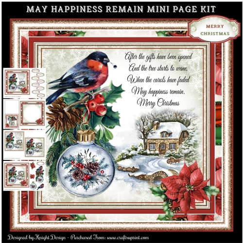 May Happiness Remain Mini Page Kit