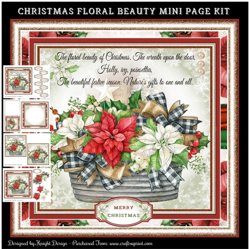 Christmas Floral Beauty Mini Page Kit