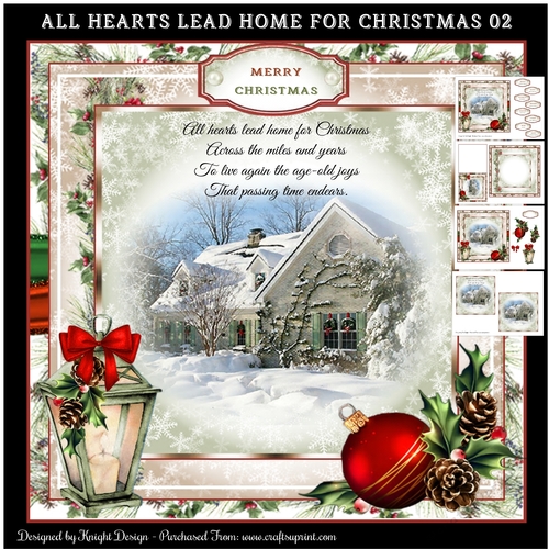 All Hearts Lead Home For Christmas 02 Mini Page Kit
