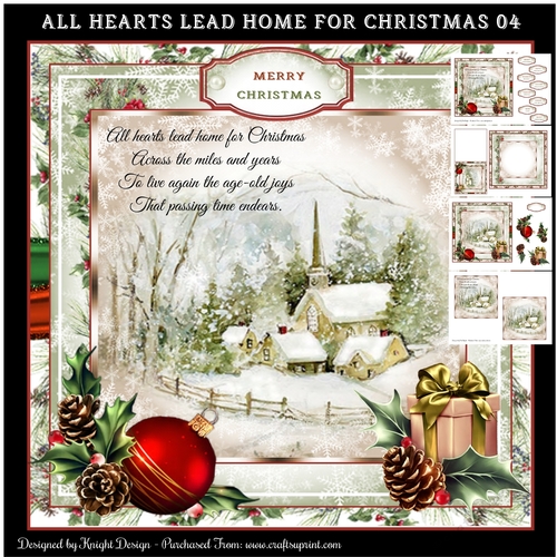 All Hearts Lead Home For Christmas 04 Mini Page Kit