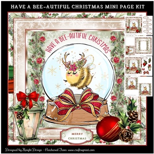 Have A Bee-autiful Christmas Mini Page Kit