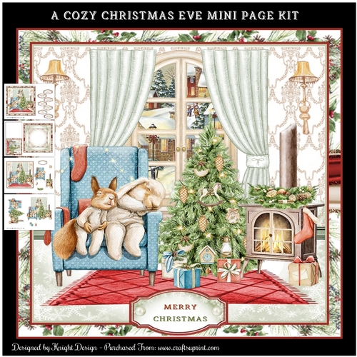 A Cozy Christmas Eve Mini Page Kit