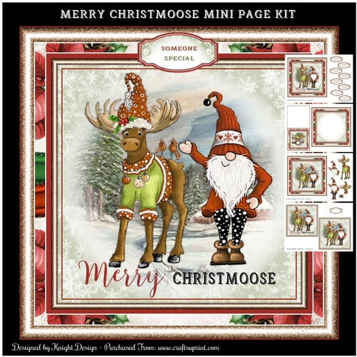Merry Christmoose Mini Page Kit