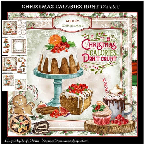Christmas Calories Dont Count Mini Page Kit