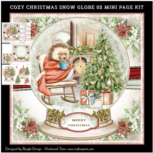 Cozy Christmas Snow Globe 02 Mini Page Kit