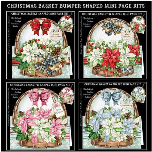 Christmas Basket Bumper Shaped Mini Page Kits