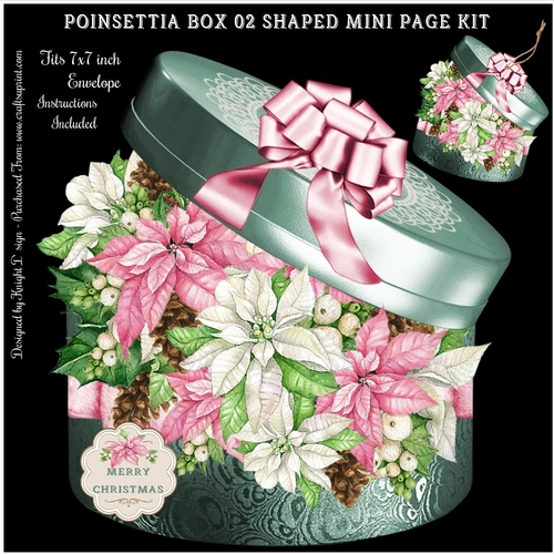 Poinsettia Box 02 Shaped Mini Page Kit
