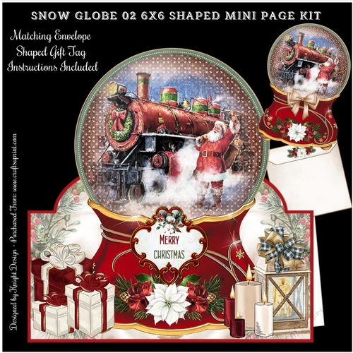 Christmas Snow Globe 02 6x6 Shaped Mini Page Kit