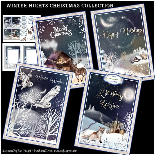 Winter Nights 5x7 Christmas Collection