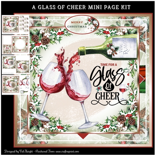 A Glass Of Cheer Mini Page Kit
