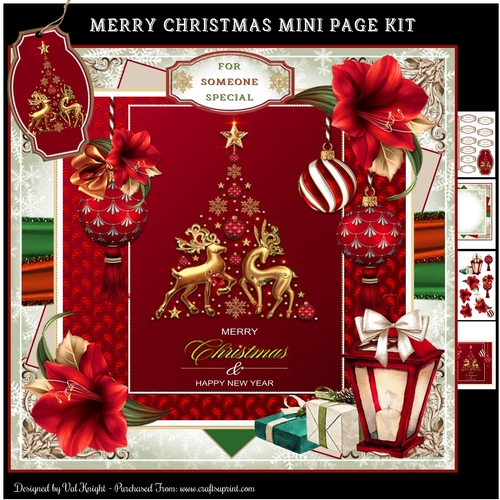 Merry Christmas Mini Page Kit