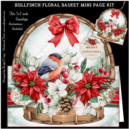 Bullfinch Floral Basket Shaped Mini Page Kit